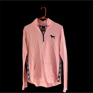 ▪️VICTORIA’S SECRET PINK: Women’s S, salmon pullover 1/2 zip w/logo & pocket▪️